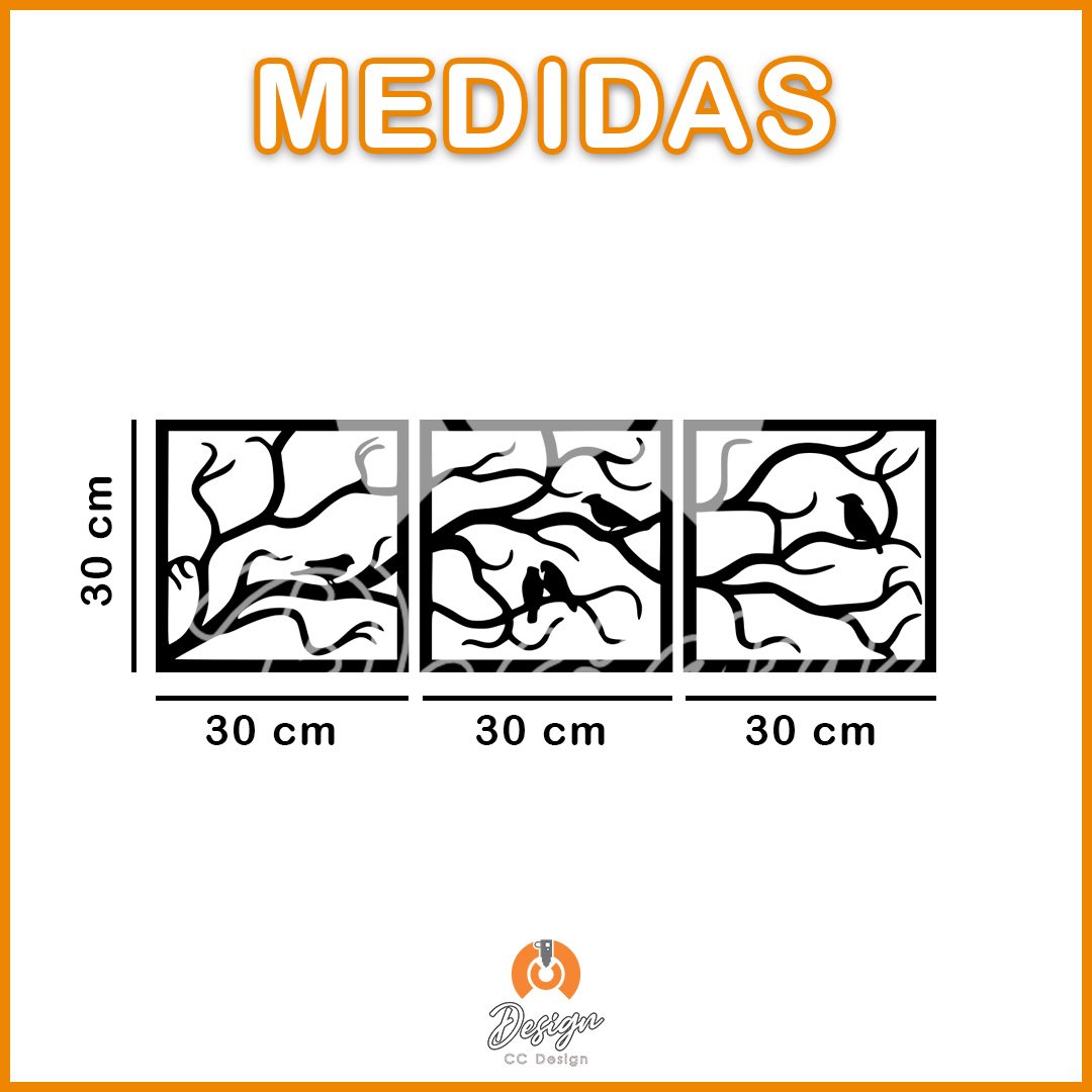 Triptico Arbol con Pajaros - Imagen 2