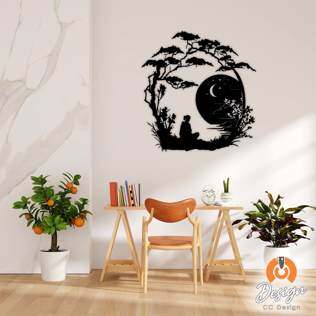Paisaje Mujer Luna