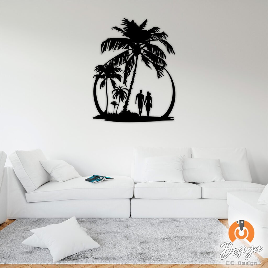 Paisaje Pareja Palmeras